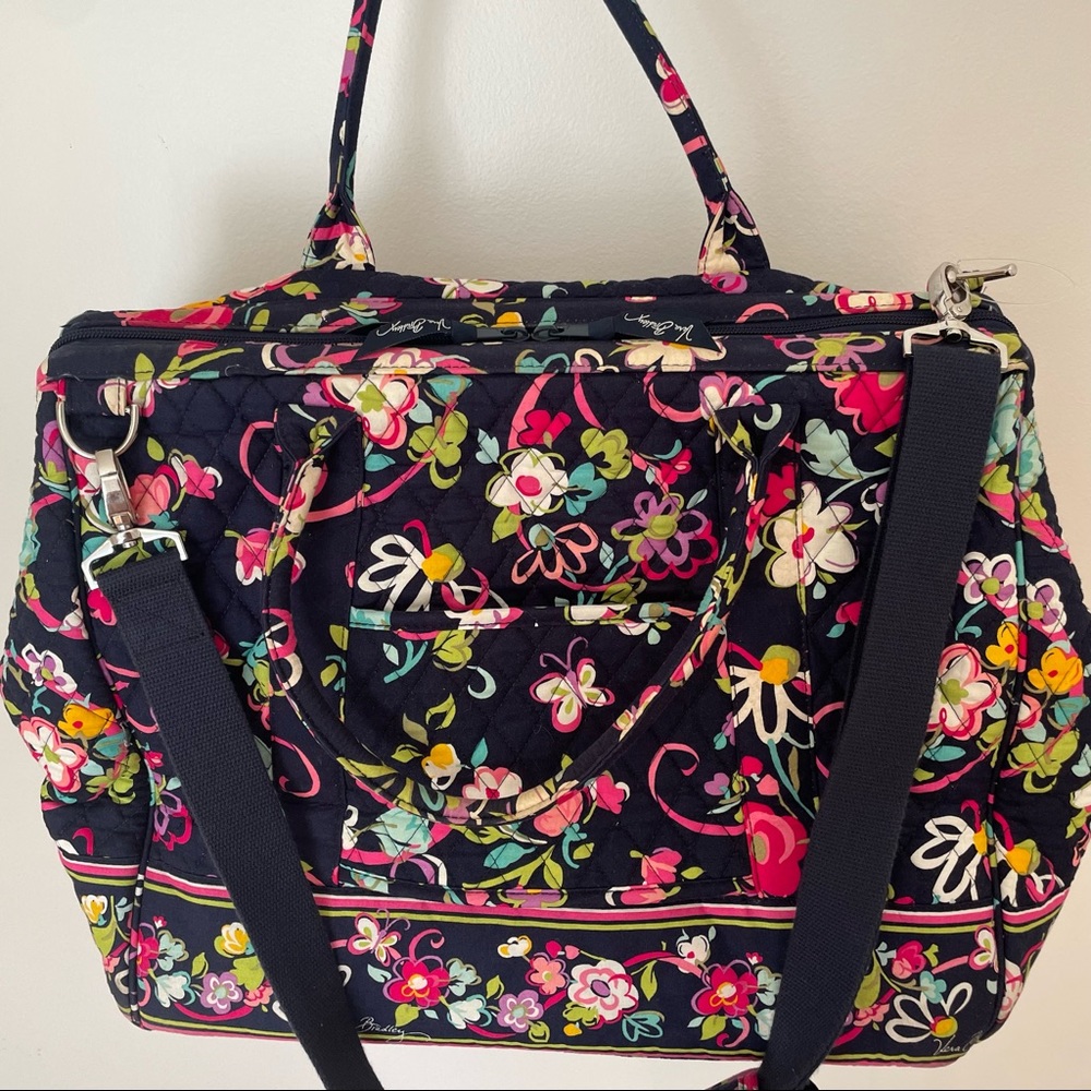 Vera Bradley Blue Floral Travel Duffle Bag - XL - Picture 9 of 12